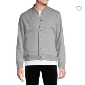 VINCE Men’s Knit Bomber Jacket Grey Gray Size Large As Seen On Freddie Benson